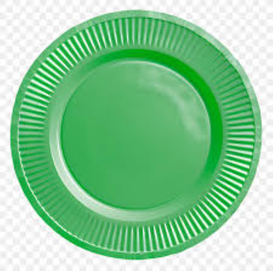 XPRO PLAIN ROUND PLATE 11'' GREEN 25'S